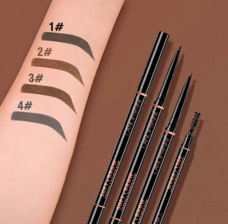 Lote de 2 lápices de cejas - Lápiz de cejas salvaje ultrafino de 1,5 mm - #4 gris Foto 2 de 4