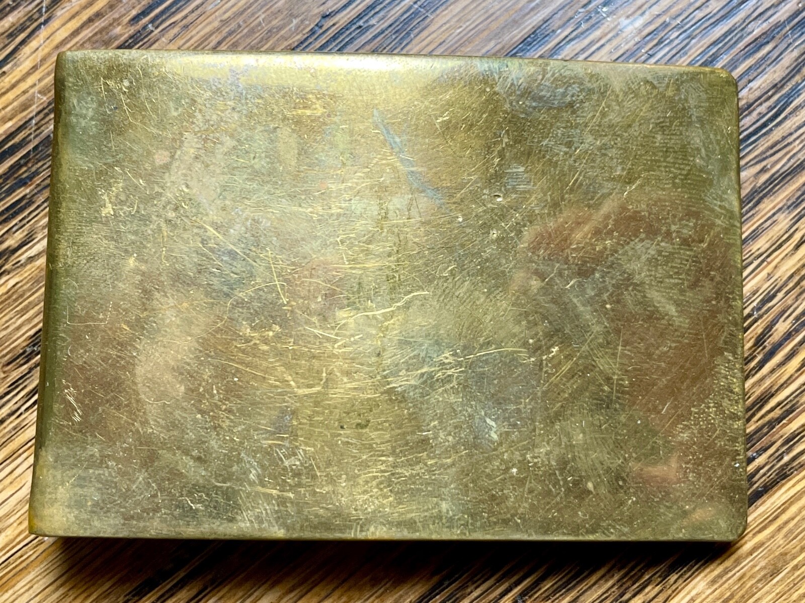 Simple Rectangle Solid Brass Buckle - image 1