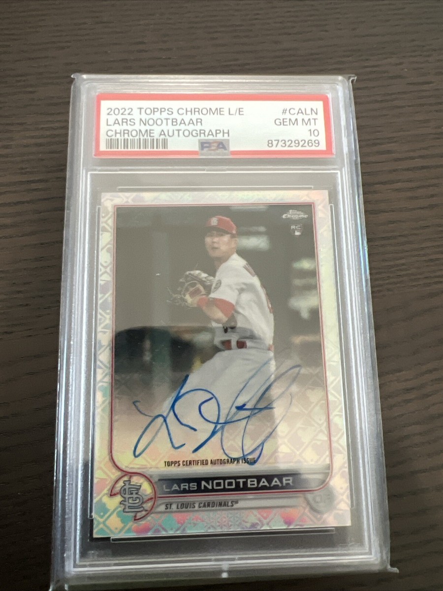 Lars Nootbaar MLB Logo Auto PSA 10 2022 Topps Chrome L/E | eBay