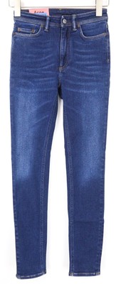Acne Studios Peg Damen Jeans W24/L32 Skinny Gewaschen Blau Baumwolle Dehnbar