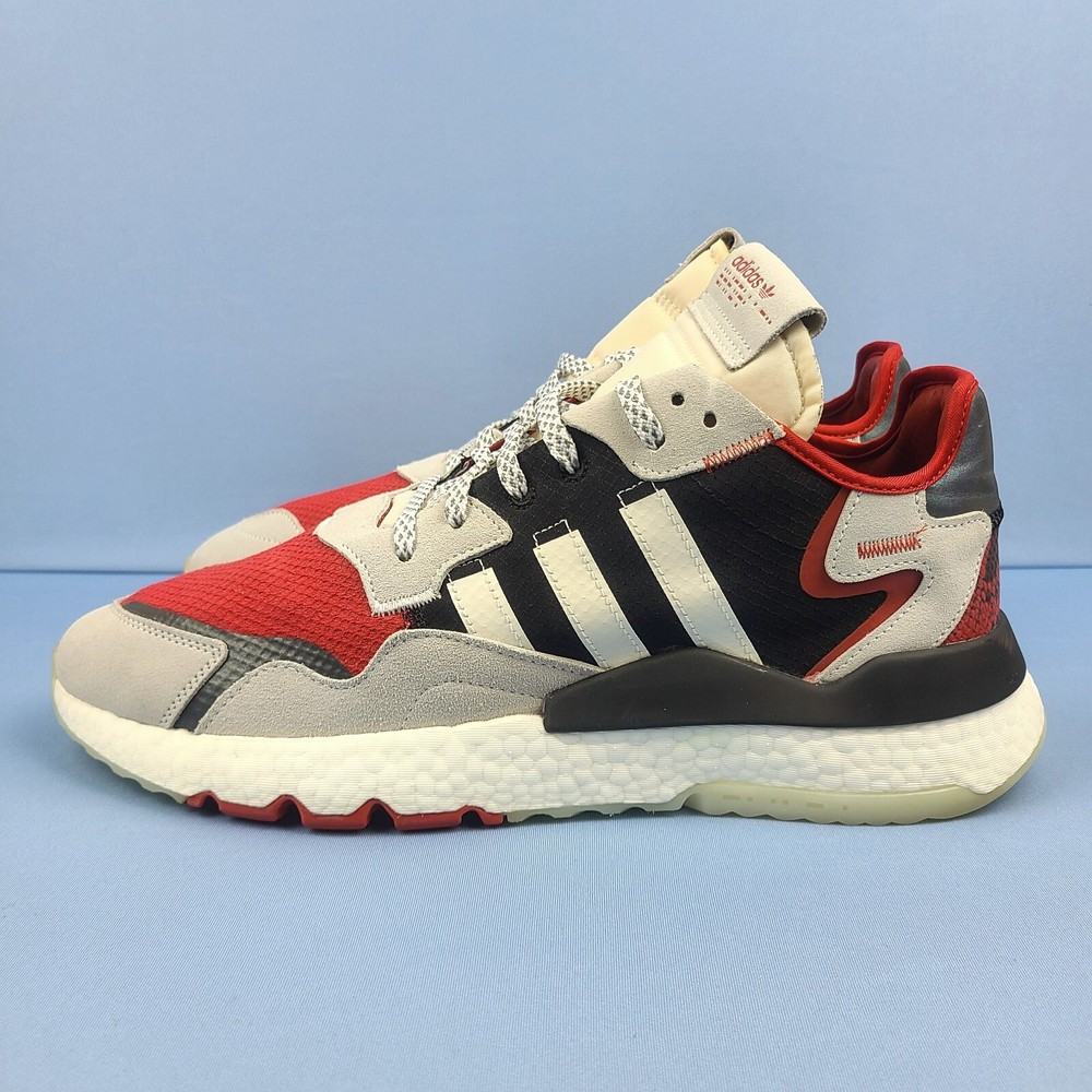 Adidas Running Shoes Mens Size 13 Nite Jogger Scarlet Red Casual Boost FV3872