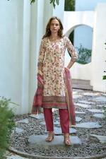 kurti set for women White color Cotton with print