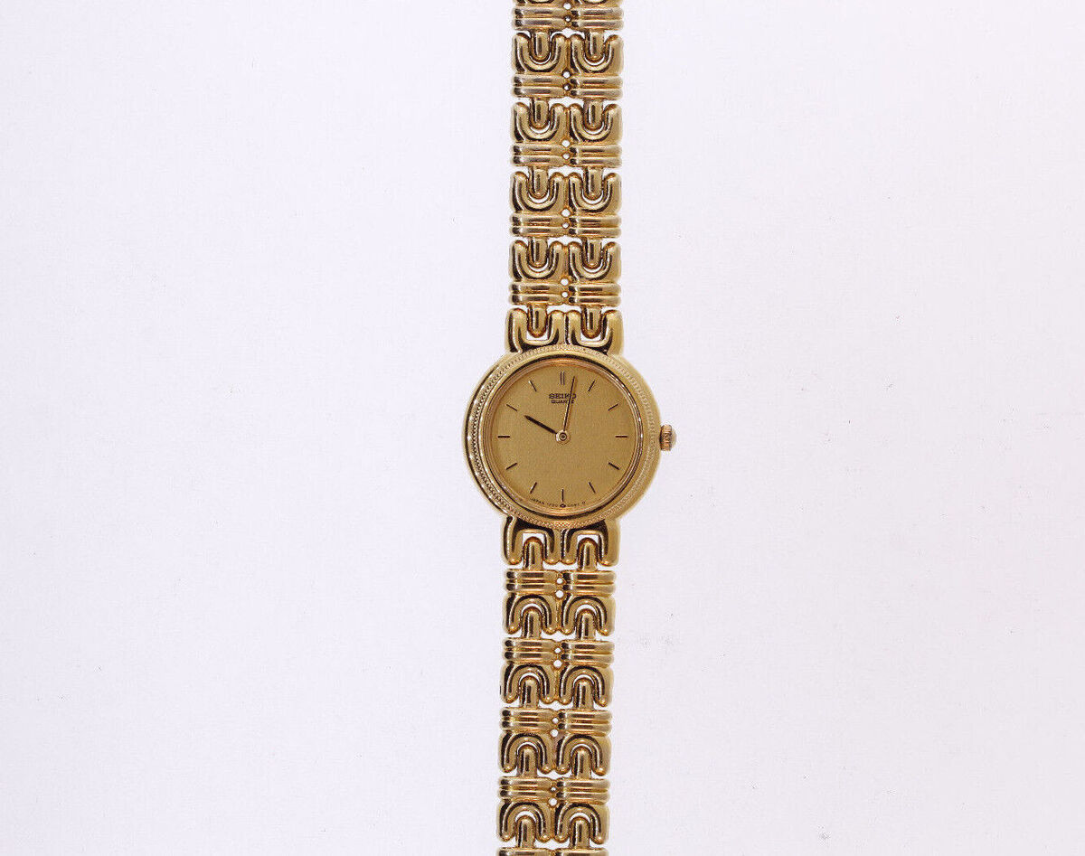Women's Seiko SYL192 Gold Stainless Steel Gold Dial Watch Women's Seiko SYL192 Gold Stainless Steel Gold Dial Watch