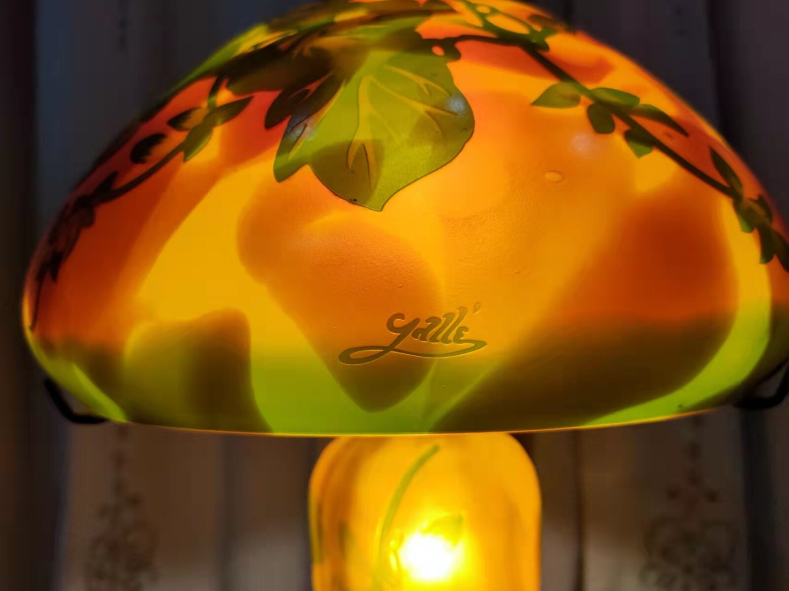 Emile Galle’Art Glass Desk lamp eBay