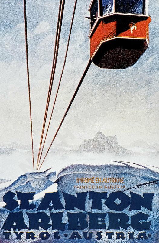 MTY ポスター St Anton Arlberg vintage austria ski travel poster