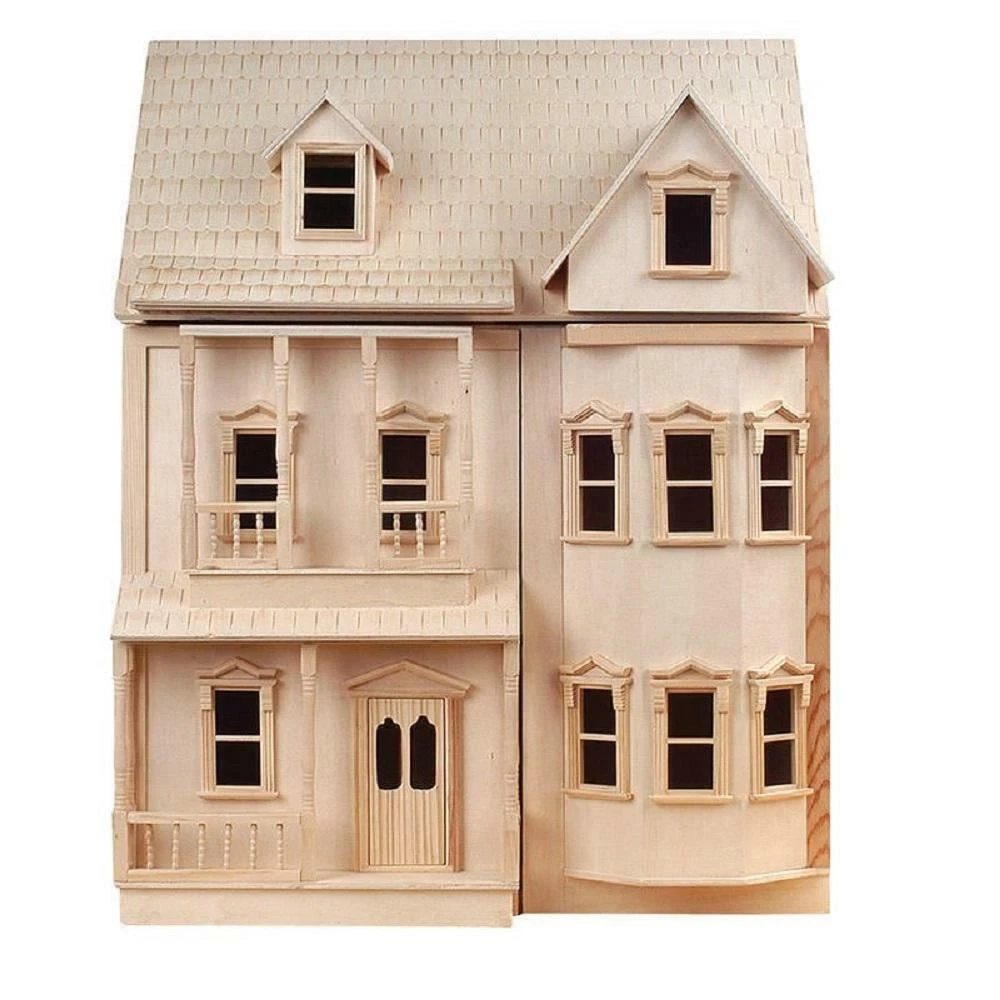 The Ashburton Dolls House Unpainted Flat Pack Kit 1 12 Scale