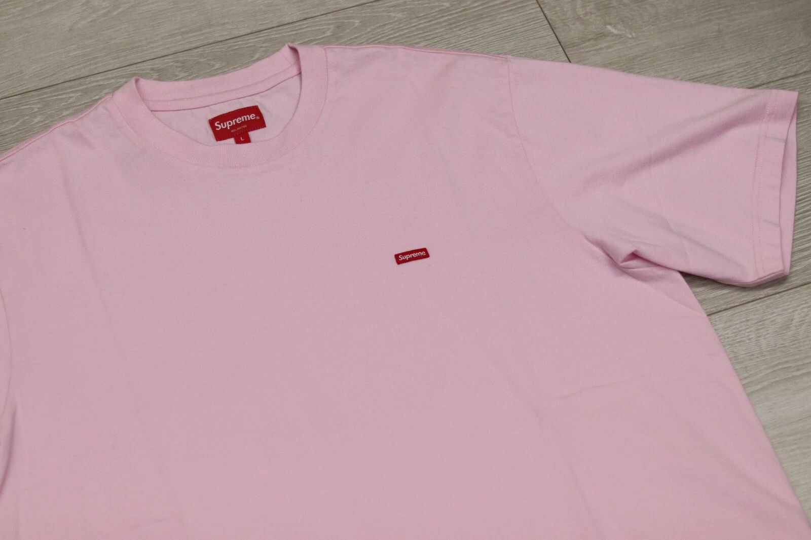T shirts logo Supreme Small Box   Rose   Taille Grande/L   FW2021 100 % authentique