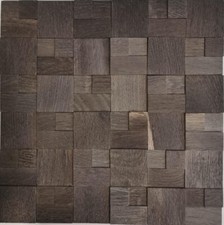 Pannello Muro Autoadesivo Legno Marrone Scuro Specchio Piastrelle Parete