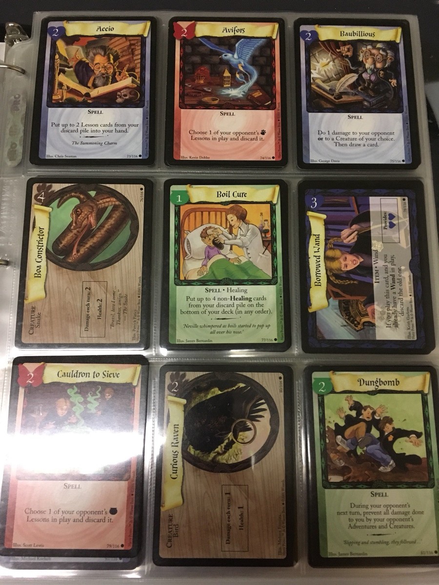 Harry Potter Trading Cards Base Set Complete Common Set