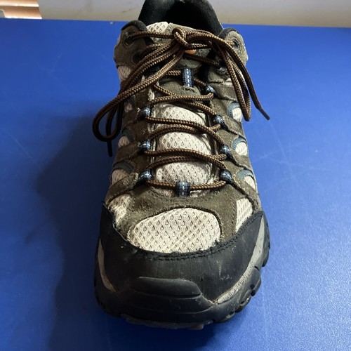 MERRELL MEN's VIBRAM HIKING SHOES, US Size 10.5. Beluga Denim Blue. VERY GOOD. - Picture 4 of 15