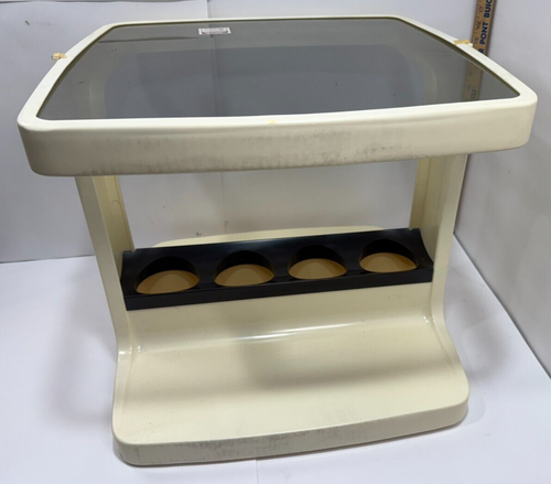 Marc Held for Prisunic, Space Age Plastic Mini Bar, Trolly Coffee Table 70s - Picture 5 of 16