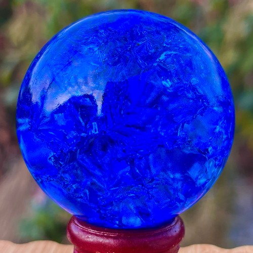 157G Natural Titanium Rainbow Quartz sphere Crystal ball Healing - Picture 12 of 22