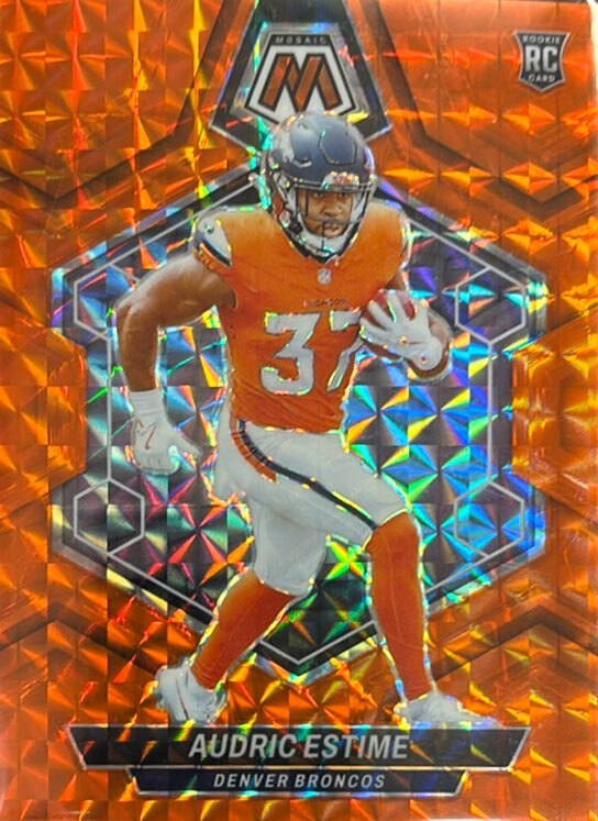 2024 Panini Mosaic Rookie Rc 392 Audric Estime /199 Orange Mosaic