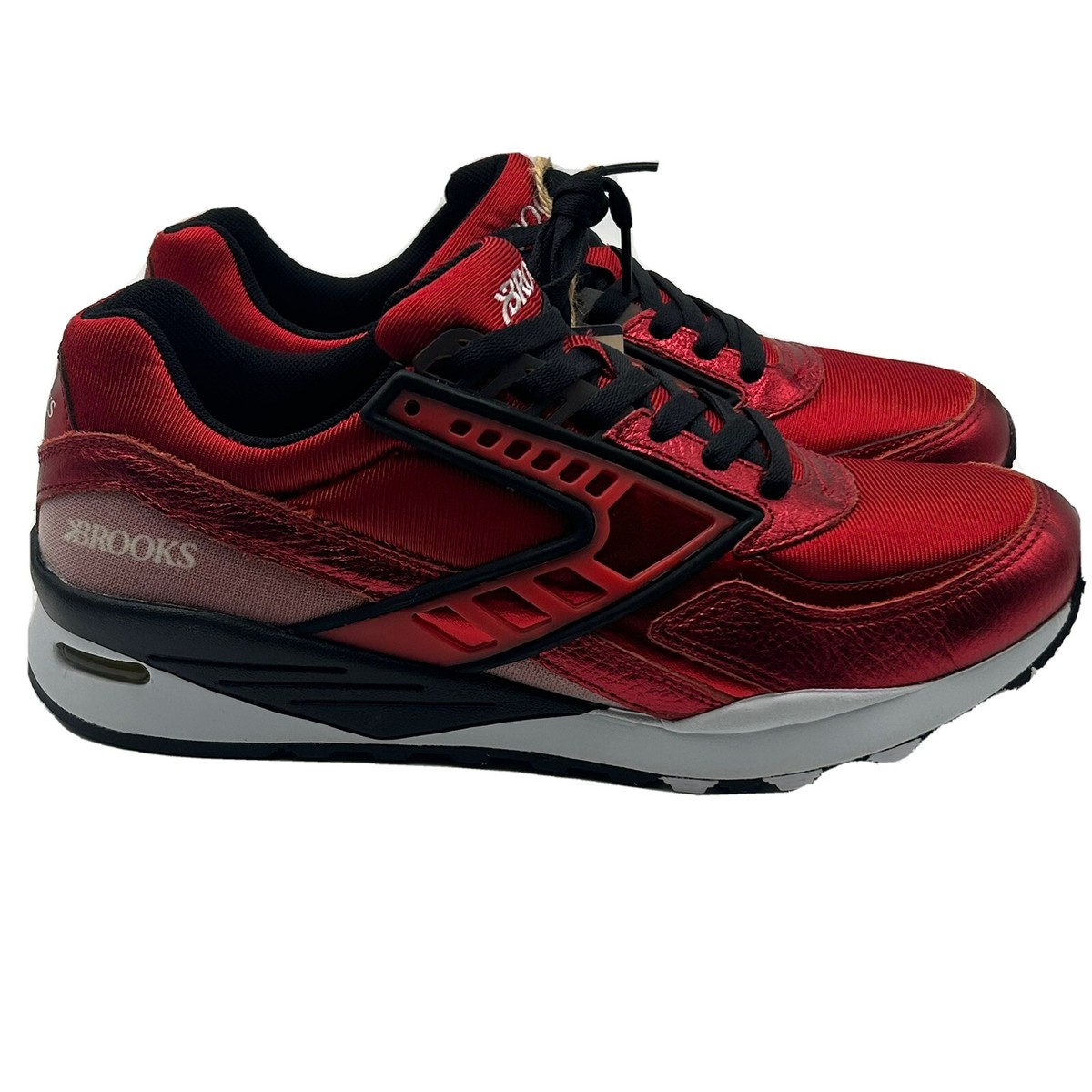 Brooks Metallic Red W/ Black Running Shoes Sneakers Mens  display picture 1