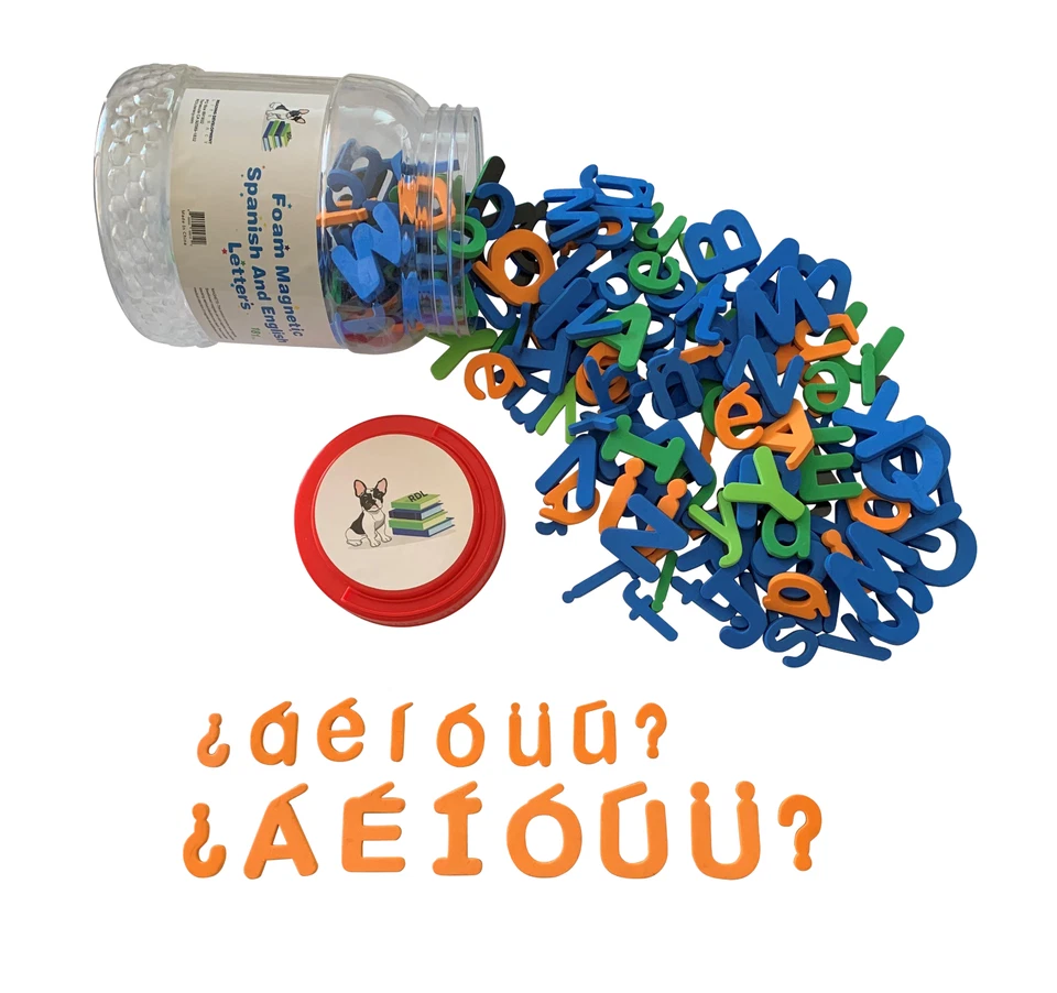 Пена магнитные испанские и английские буквы, алфавит, двуязычный, испанский - Изображение 4 из 4