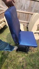 freedman folding single seat blue wall mount left side rv/bus 