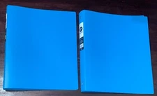 Advantus  LOT OF 2 blue 1" Poly Binders with Pocket