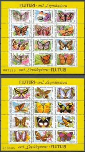 Prophila Collection Rumänien Briefmarken 4716-4727 – Schmetterlinge 1991, Postfrisch MNH, Komplettausgabe