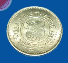 1982 CHUCK E CHEESE Game Token Pizza Time Arcade Coin no circle around copyright