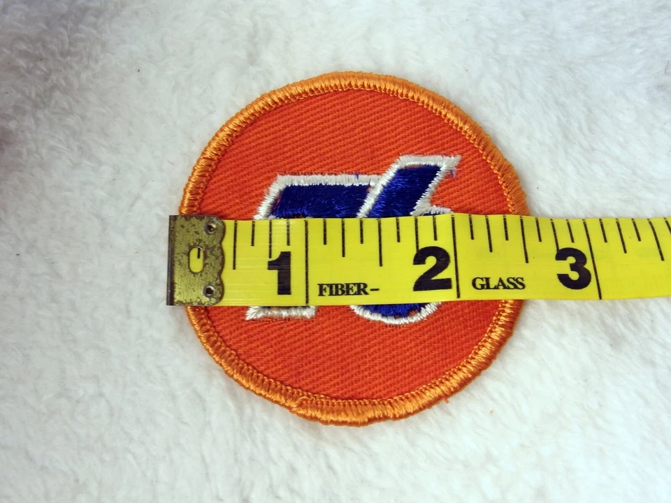 ⛽ Vintage Union 76 Gasoline Patch ~ 3" Embroidered Orange Blue Logo - Image 3 of 3