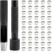 4Mm Grommet Tool Kit Eyelet Setting Tool Grommet Setter Hole Punch Cutter Pack