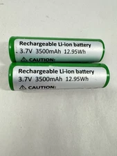Lot of 2 Rechargeable Li-ion Batteries 3.7V 3500mAh 12.95Wh Untested