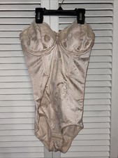 Vintage Flexees Bodyshaper Bodysuit Beige Size 36C Style 5858