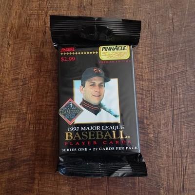 1992 Pinnacle Baseball Super Pack Premier Series 1 SEALED 27 Cards Cal Ripken Jr