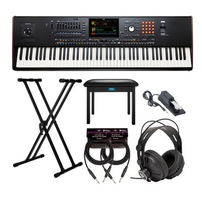 Korg 88-Key Pa5X Professional Arranger with Adjustable Keyboard Stand Bundle