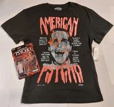 SUPER7 AMERICAN PSYCHO PATRICK BATEMAN BLOODY REACTION Figure & Medium SHIRT NEW