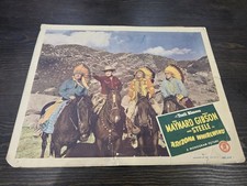 Vtg Western Movie Lobby Card "Arizona Whirlwind" Hoot Gibson Ken Maynard 1944