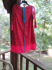 ISAAC MIZRAHI for Target sheer pink/red/blue KL dress sz 6 gorgeous excellent!