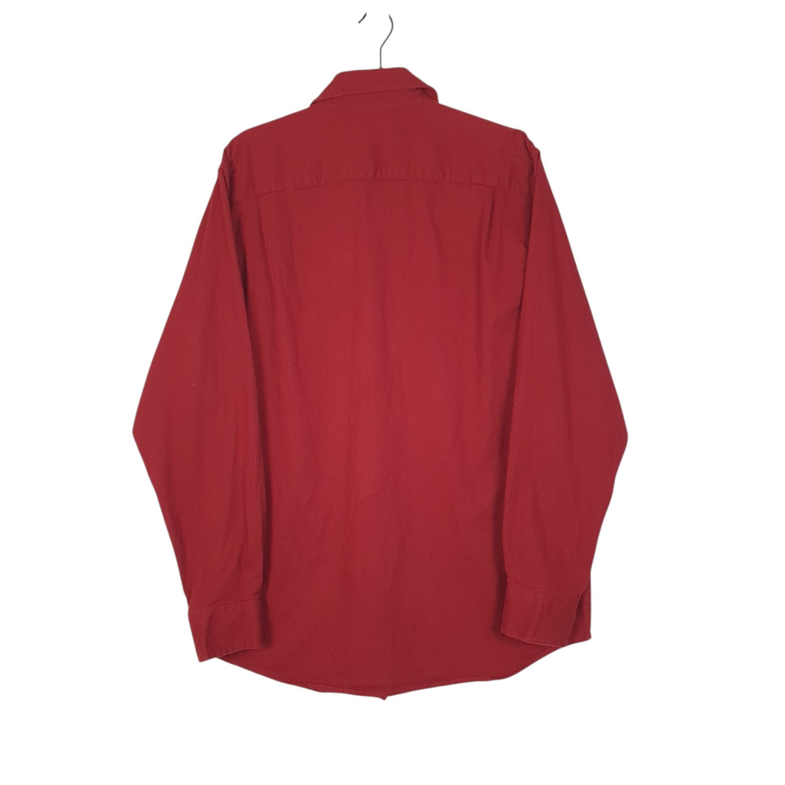 WRANGLER Red Shirt Long Sleeve Casual Cotton Blend Mens M image 3