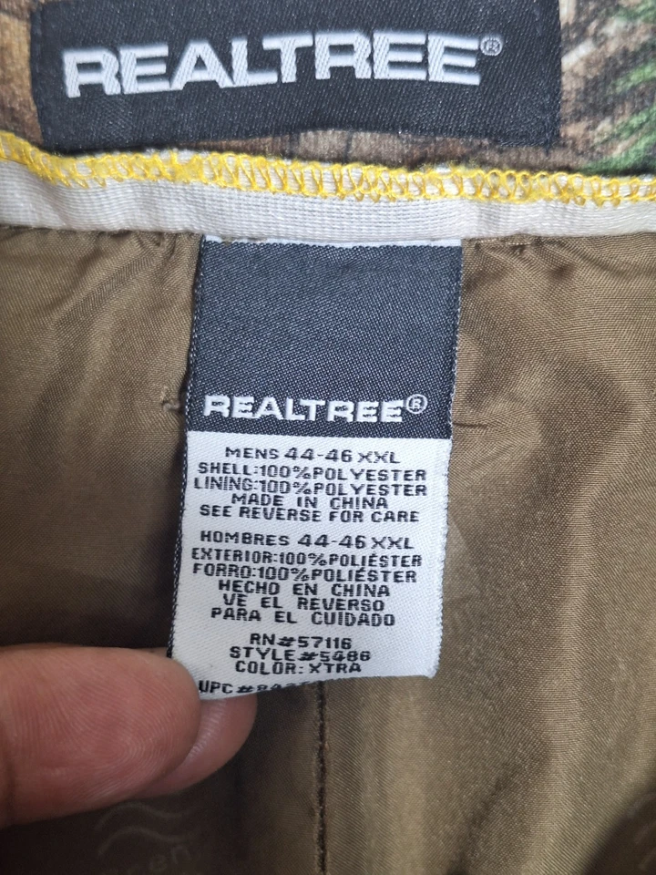 Realtree Scent Control Waterproof Hunting Pants Mens XXL 44x30 Windproof Outdoor - Image 3 of 4