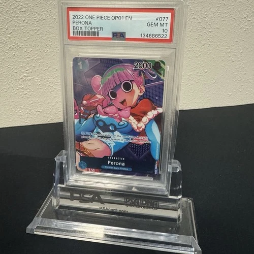 2022 One Piece OP01 Box Topper #077 Perona PSA 10 GEM MINT