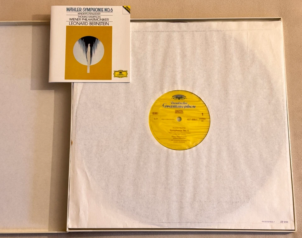 LEONARD BERNSTEIN Mahler Symphony No.6 1989 ED1 DGG DIGITAL 2LP BOX NM MINT - Image 2 of 4