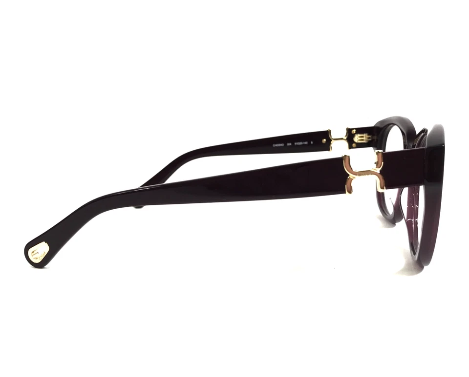 Monturas de gafas Chloe CH0304O 004 violeta oscuro grueso ojo de gato plateado 51-20-140 Foto 4 de 4