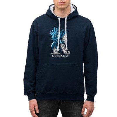 Harry Potter Ravenclaw Silver Monochrom Kontrast Hoodie