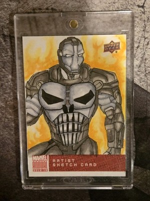 Marvel Anual 2018-2019 Iron Punisher (Punisher) 1/1 Sketch By Philp Bergquist