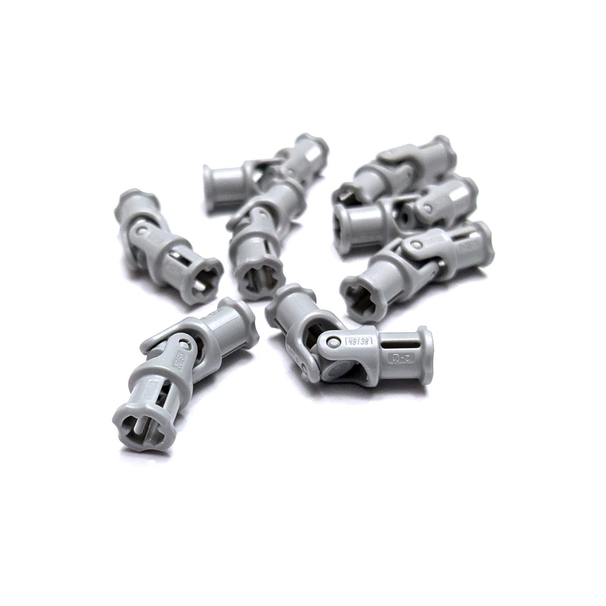 8x Light Bluish Gray Lego Technic Universal Joint 3L [Complete