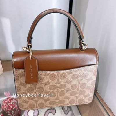 NWT Coach Courtney Top Handle Bag In Signature Canvas CCE22 | eBay