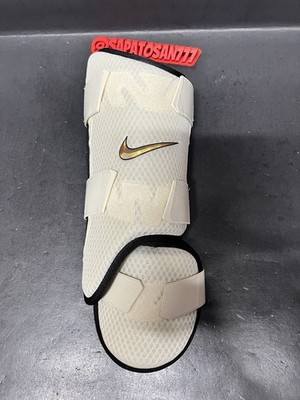 NIKE DIAMOND ELITE BASEBALL BATTER s LEG GUARD LEFT NWOT HITTER GOLD SAIL