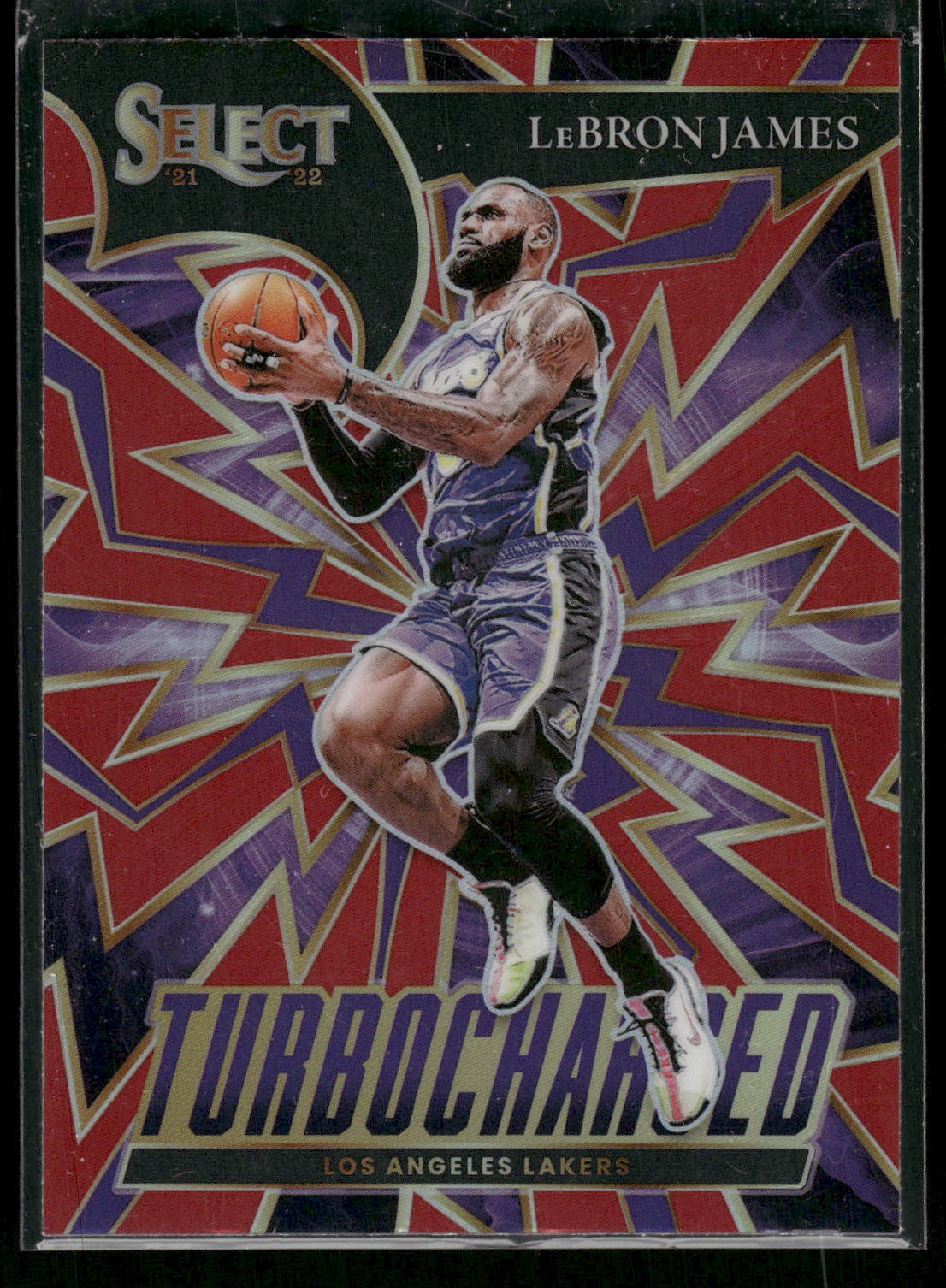 2021-22 Panini Select #5 LeBron James Turbo Charged Red Prizms