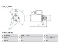 Starter Bosch 0986018340 FüR Audi A6 A6 Avant A4 Avant A4 A8