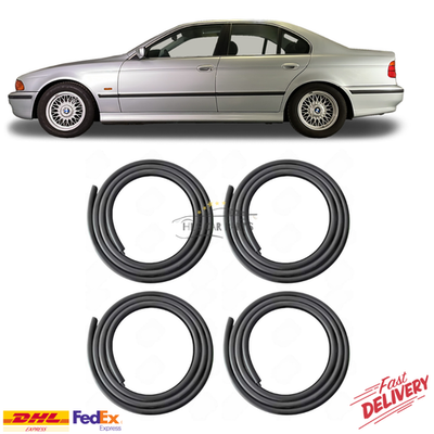 #ad BMW E39 5 Series Rubber Velvet Door Seal Edge Protection 4 Pcs Weatherstrip Set $120.00