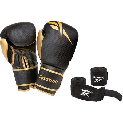 Boxhandschuhe und Wickelset 12oz Reebok Schwarz