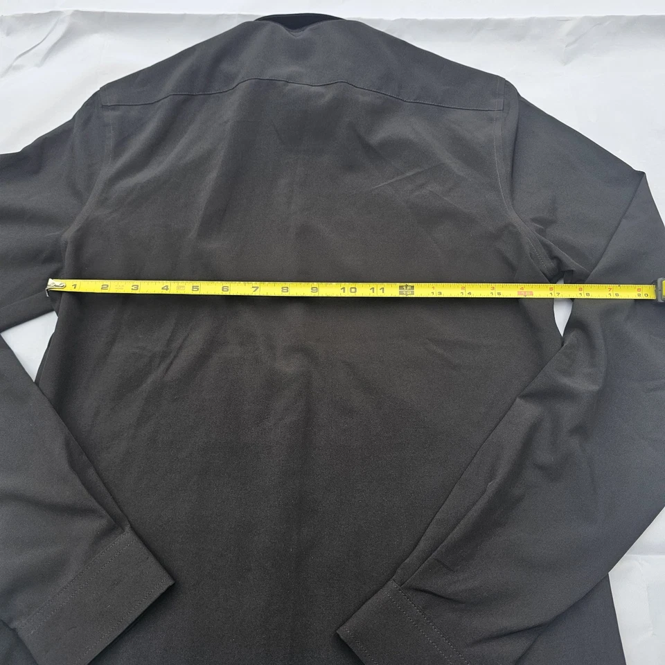 Camisa de vestir negra de manga larga elástica calce ajustado J. Ferrar para hombre S 14-14,5 34-35  Foto 4 de 4