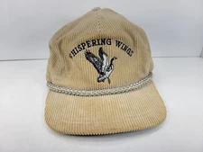 VINTAGE CORDUROY TRUCKER HAT - ROPE BRAID - WHISPERING WINGS GUIDE SERVICE - WY