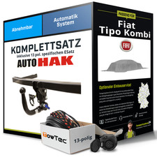 Für FIAT Tipo Kombi Typ 356 Anhängerkupplung abnehmbar +eSatz 13pol 09.2016- AHK