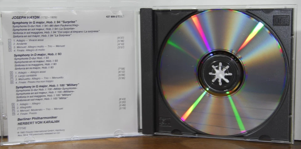 CD - Polydor - Symphonien Nos. 93 / 94 Mit dem Paukenschlag - J. Haydn (837) - Bild 4 von 4